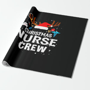 Happy Christmas Christmas Nurse Crew Wrapping Paper