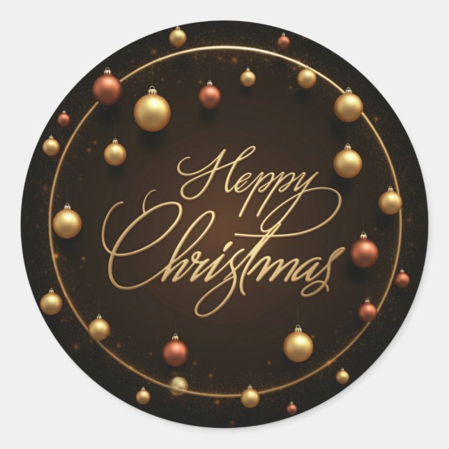 Happy Christmas  Classic Round Sticker (Front)