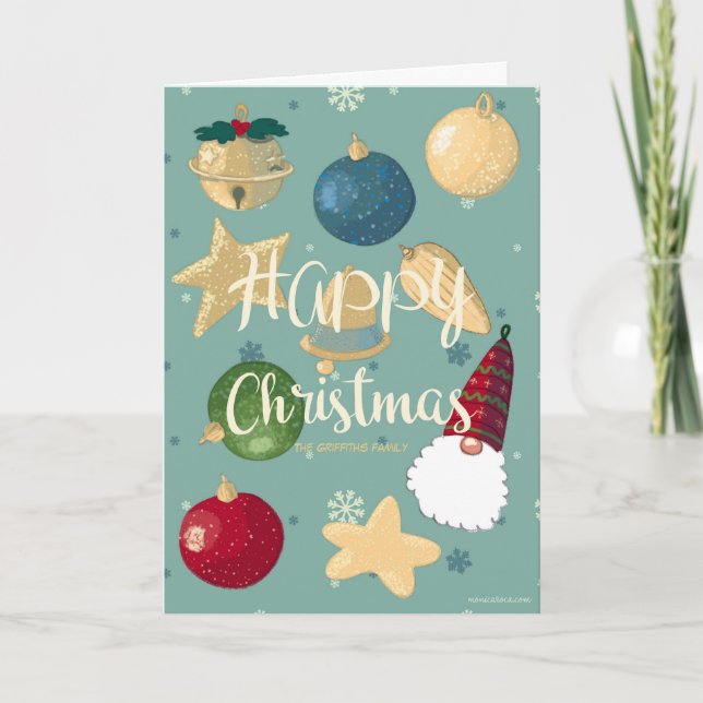Happy Christmas. Customizable Holiday Card (Front)