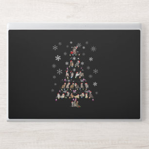 Happy Christmas Cute Cat Christmas Tree HP Laptop Skin