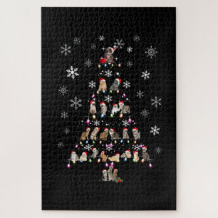 Happy Christmas   Cute Cat Christmas Tree Jigsaw Puzzle
