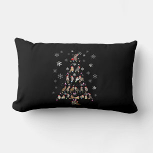 Happy Christmas Cute Cat Christmas Tree Lumbar Pillow
