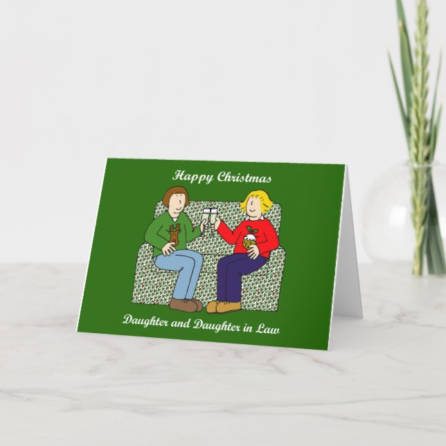 Happy Christmas Daughter and Daughter in Law. Card (Front)