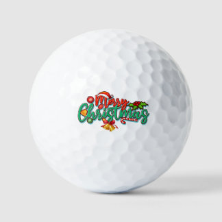 happy christmas day golf balls