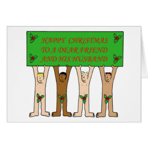 Happy Christmas Dear Friend and his Husband Cards