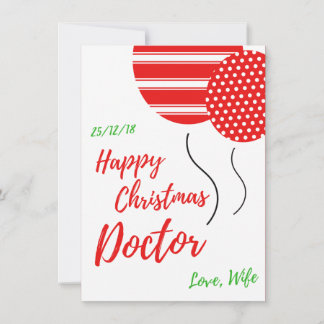 Happy Christmas Doctor Holiday Card