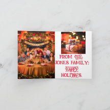 Happy Christmas family Photo Folded Holiday Card