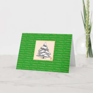Happy Christmas folding holiday greeting card