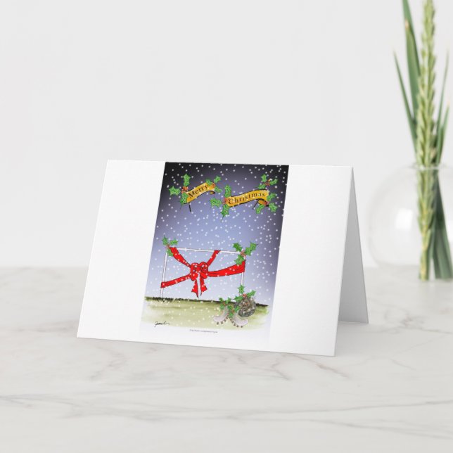 happy christmas football fans holiday card (Front)