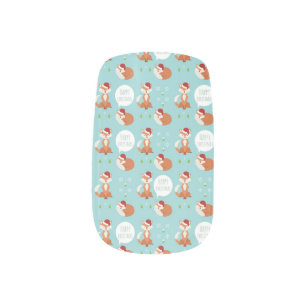 Happy Christmas Fox Minx Nail Wraps