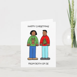 Happy Christmas from African American Couple Card