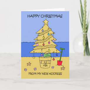 Happy Christmas from New Home By the Beach Card