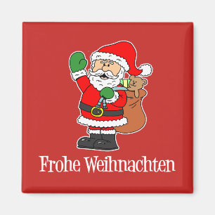 Happy Christmas German Christmas Santa Magnet
