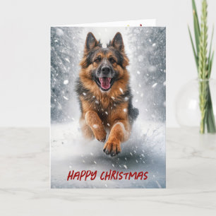 Happy Christmas German Shepherd Holiday Card