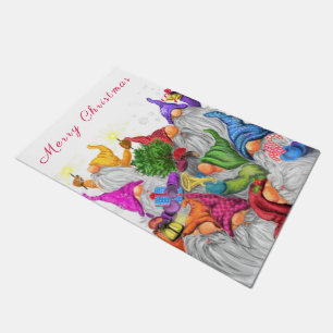 Happy Christmas Gnome Party Doormat