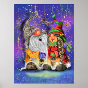 Happy Christmas Gnomes Poster