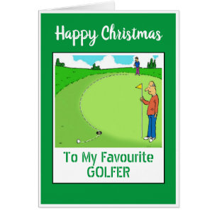 Happy Christmas Golfer Cards