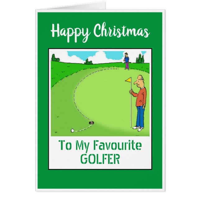 Happy Christmas Golfer Cards (Front)