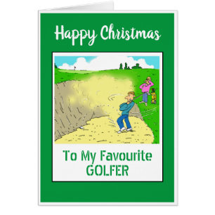 Happy Christmas Golfer Cards