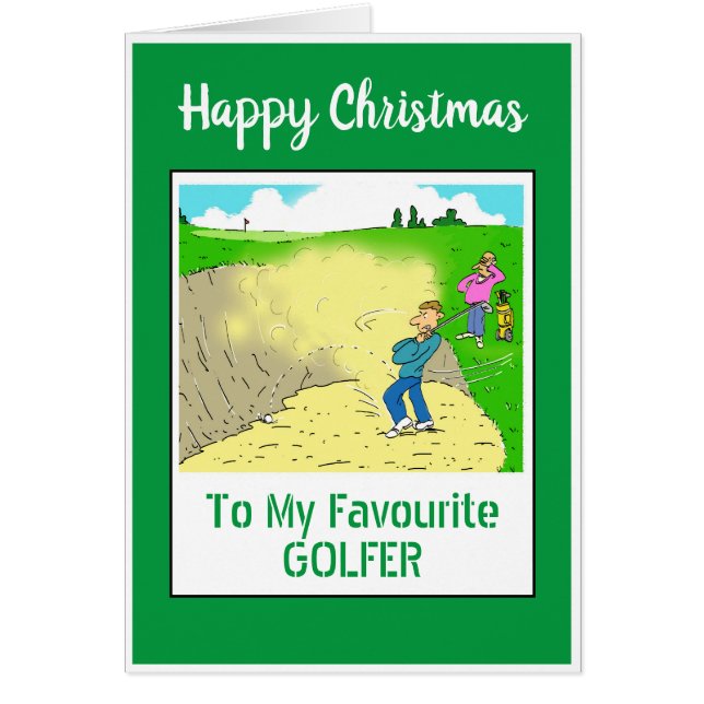 Happy Christmas Golfer Cards (Front)