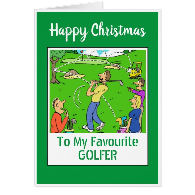 Happy Christmas Golfer Cards (Front)