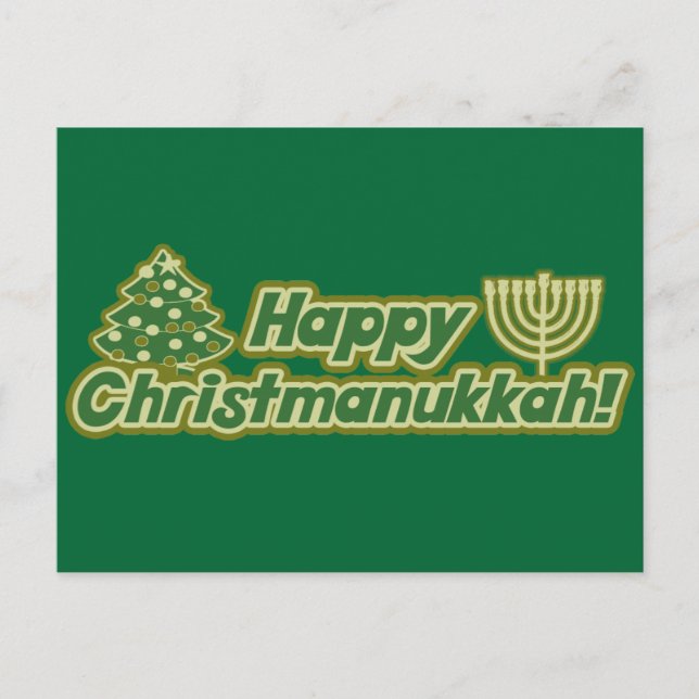 Happy Christmas hanukkah Kwanzaa Holiday Postcard (Front)