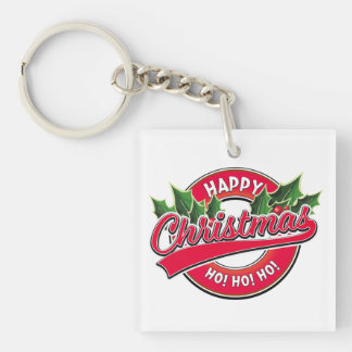 Happy Christmas Ho! Ho! Ho! Magnet Keychain