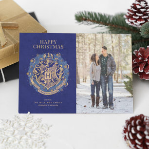 Happy Christmas HOGWARTS™ Crest Family Photo Invitation