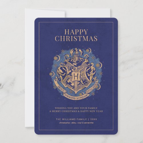 Happy Christmas  HOGWARTS Crest Invitation