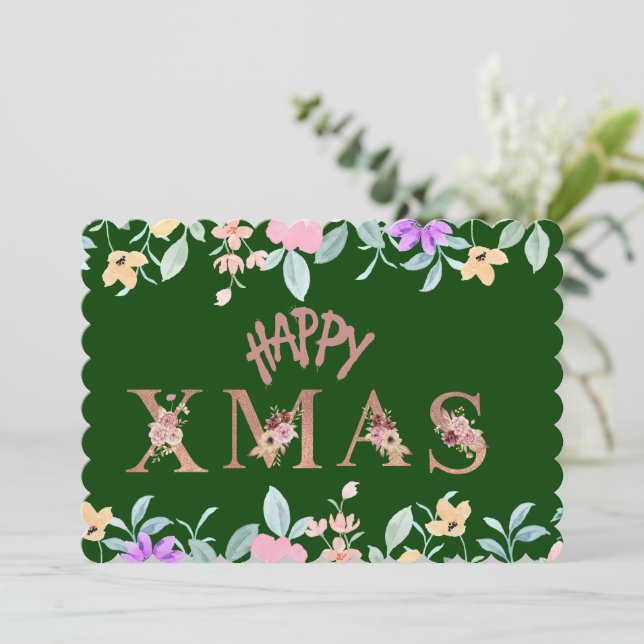 Happy Christmas Holiday  Card (Standing Front)