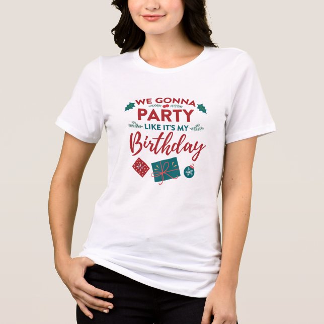 Happy Christmas Holidays Funny Saying Novelty Tri-Blend Shirt (Front)
