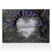 Happy Christmas Holidays Winter Snow Photo Card (Inside Horizontal (Top))
