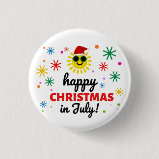 Happy Christmas in July Button
