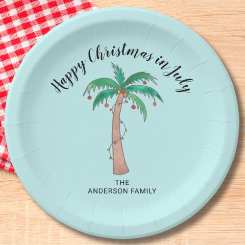 Happy Christmas In July Custom Paper Plates