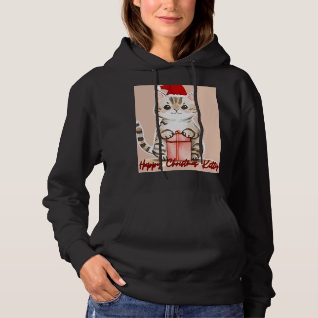 Happy Christmas Kitty  Hoodie (Front)