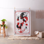 happy christmas krampus fabric