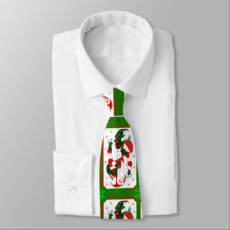 happy christmas krampus santa neck tie