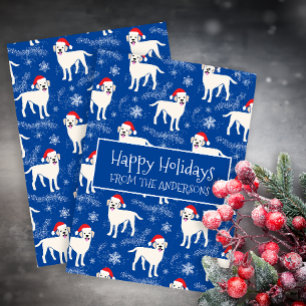 Happy Christmas Labradors in the Snow Holiday Card