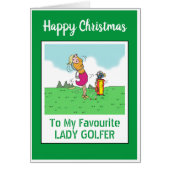 Happy Christmas Lady Golfer (Front)
