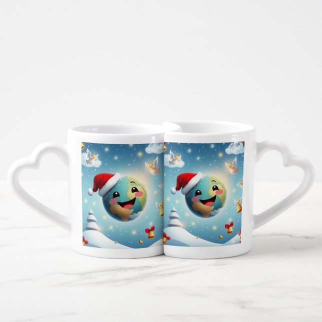 Happy Christmas Lover's Mugs (Front Nesting)