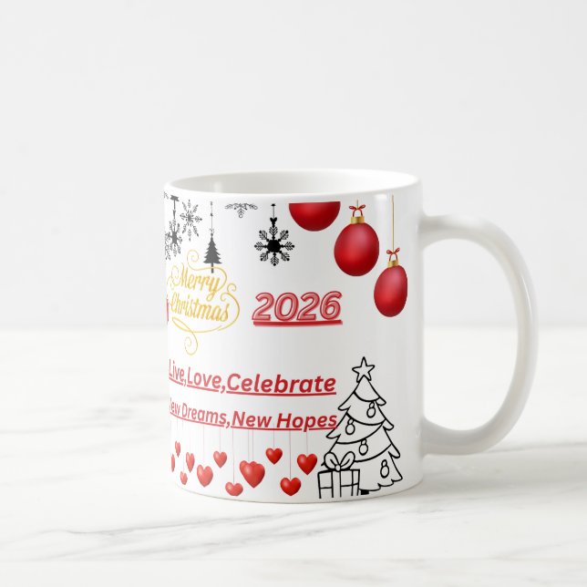 Happy Christmas Mug – Festive Holiday Coffee Cup (Right)