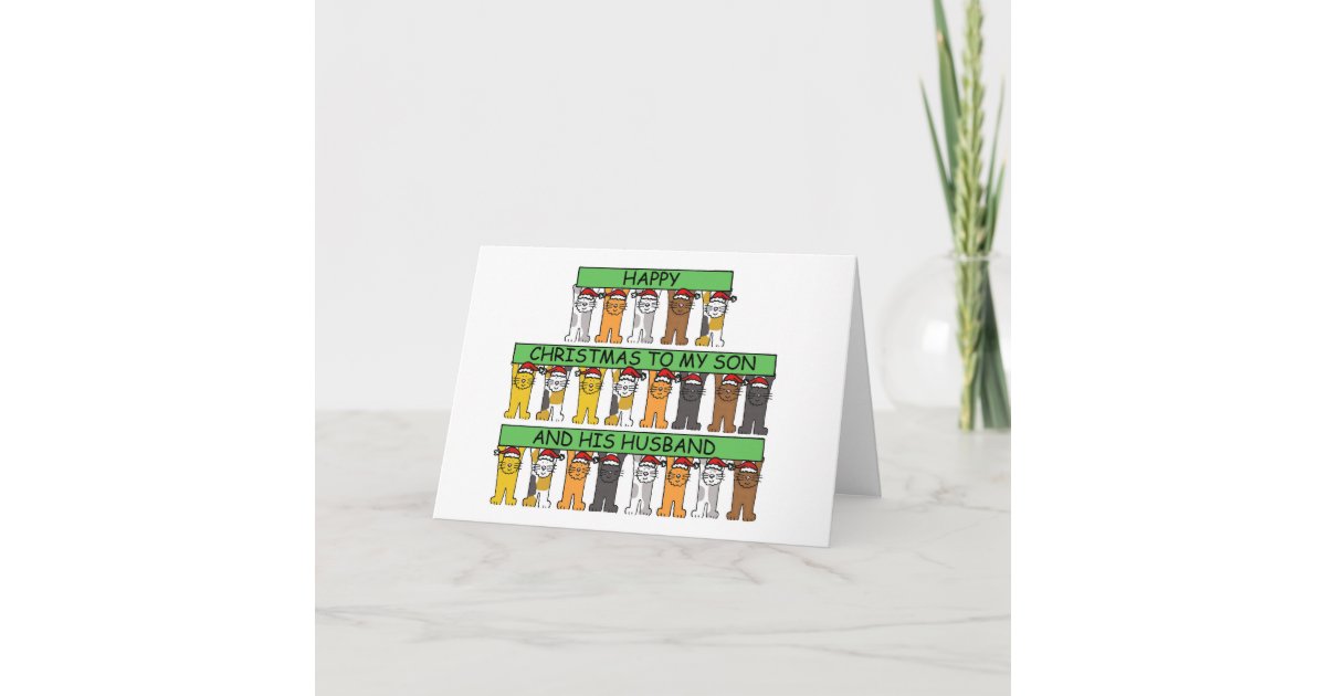 Happy Christmas my Son and His Husband. Holiday Card | Zazzle.com