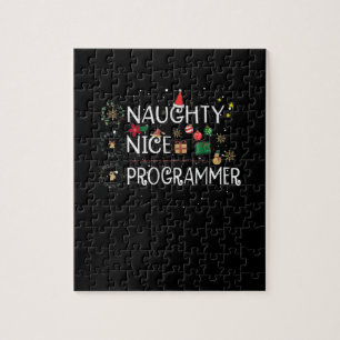 Happy Christmas Naughty Nice Programmer Jigsaw Puzzle