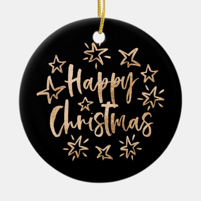 Happy Christmas Ornament with personalized photo (Front)