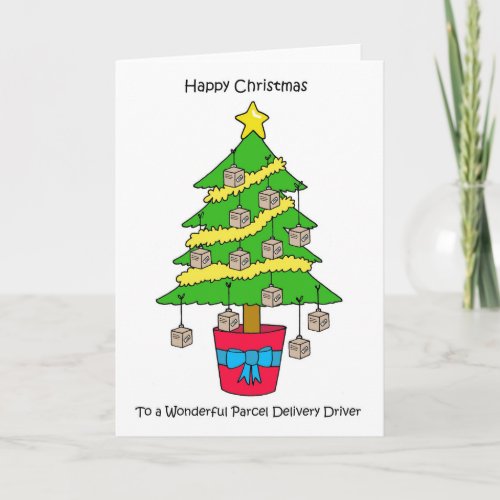 Happy Christmas Parcel Delivery Driver Card