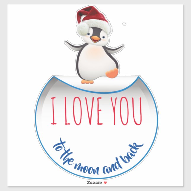 Happy Christmas Penguin Sticker (Sheet)