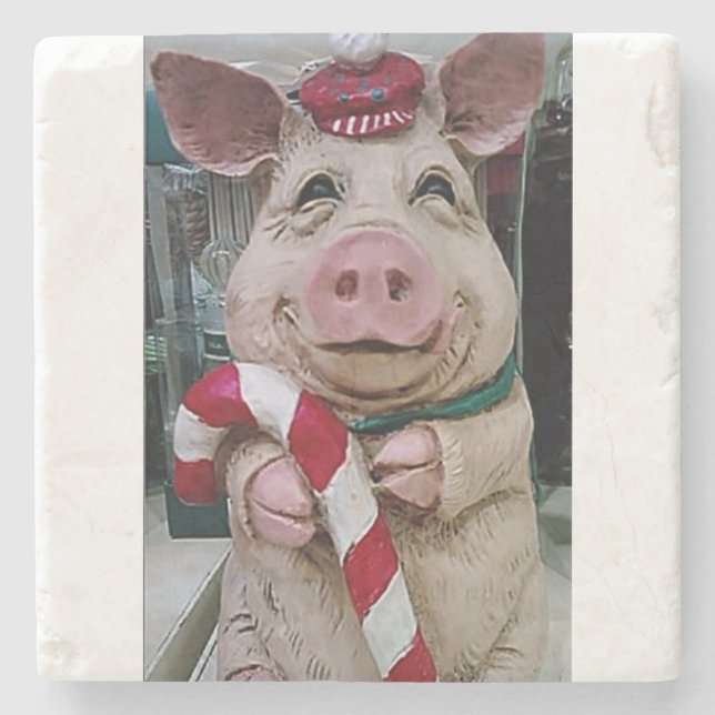 **HAPPY CHRISTMAS PIGGY** COASTER (Front)