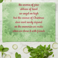 Happy Christmas Poem Kitchen Towels