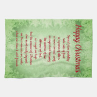 Happy Christmas Poem Kitchen Towels