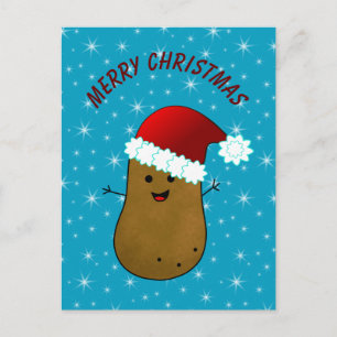 Happy Christmas Potato Holiday Postcard